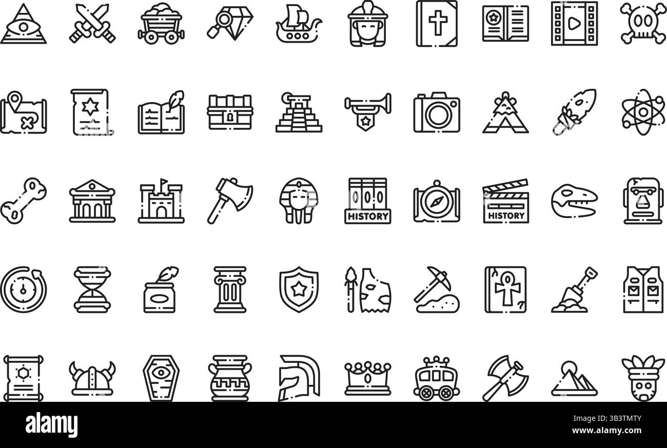 History icons Simple vector icon. Illustration symbol design template ...