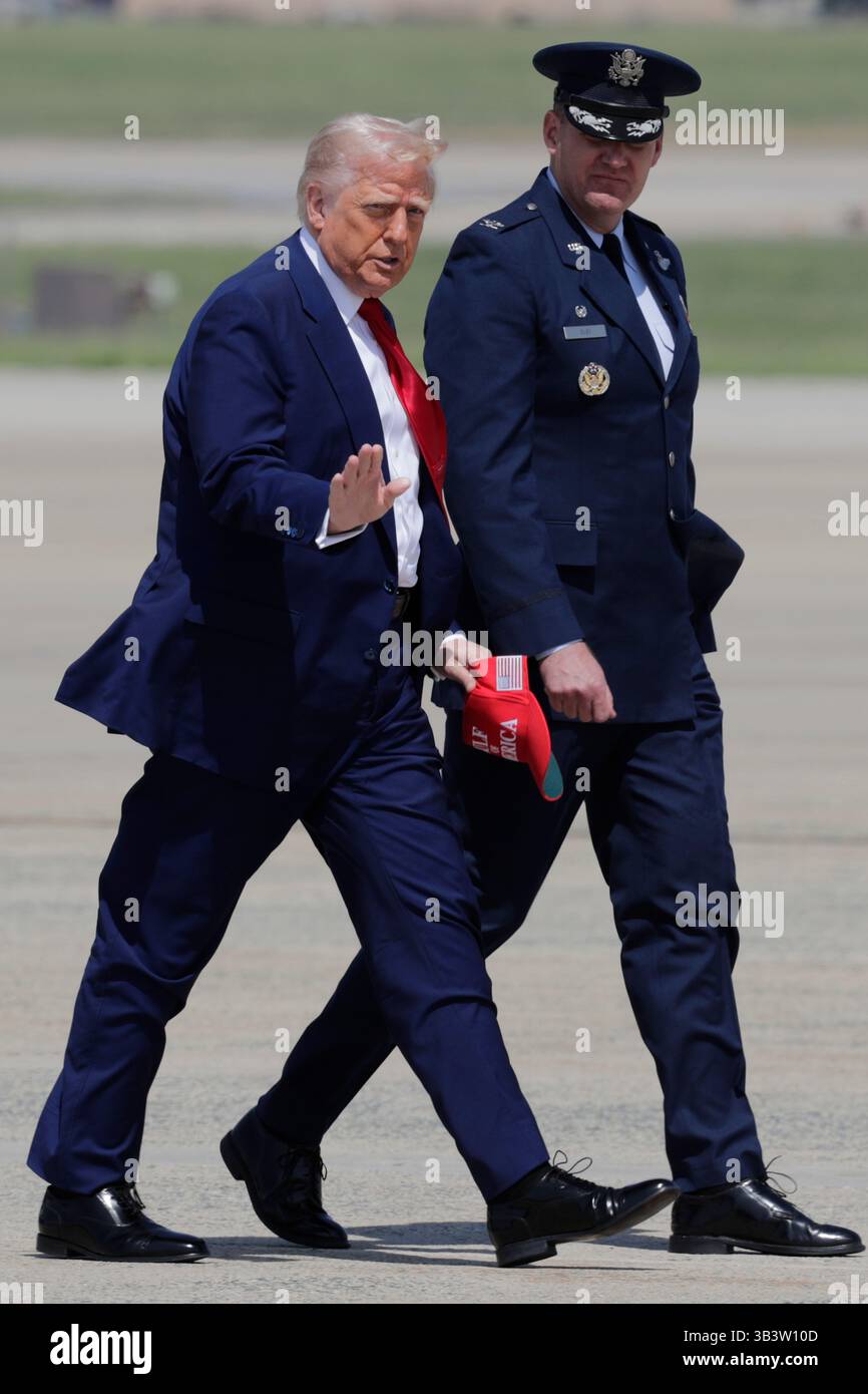 President Donald Trump, escorted by Col. Kevin Eley, 89th Operations ...