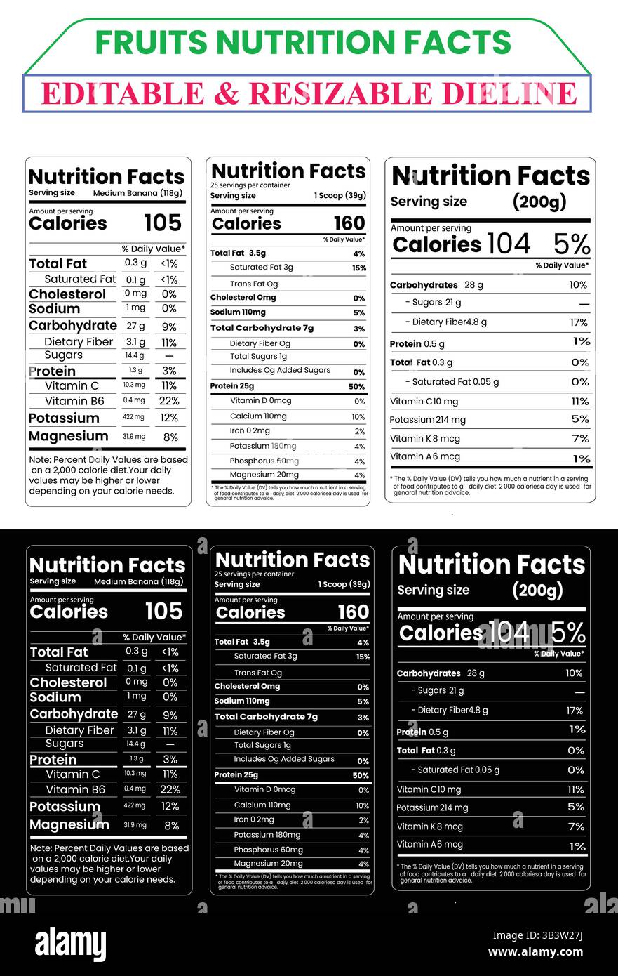Printable nutrition label hi res stock photography and images Alamy Printable nutrition label hi res stock photography and images Alamy