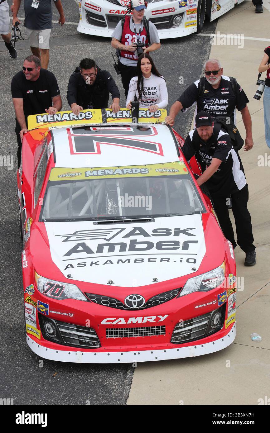 TALLADEGA, AL - APRIL 26: The race team of Amber Balcaen (#70 ICON ...