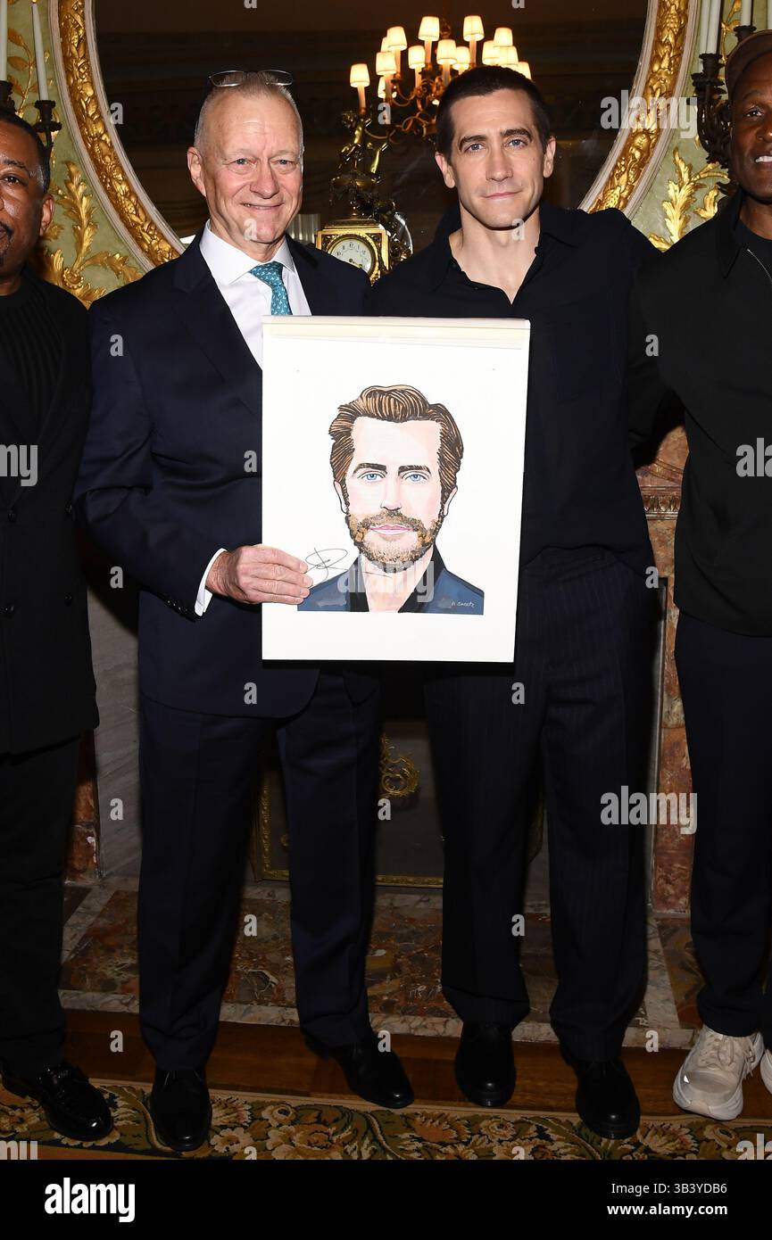 (LR) Sardi’s Owner/GM Max Klimavicius and actor Jake Gyllenhal attend