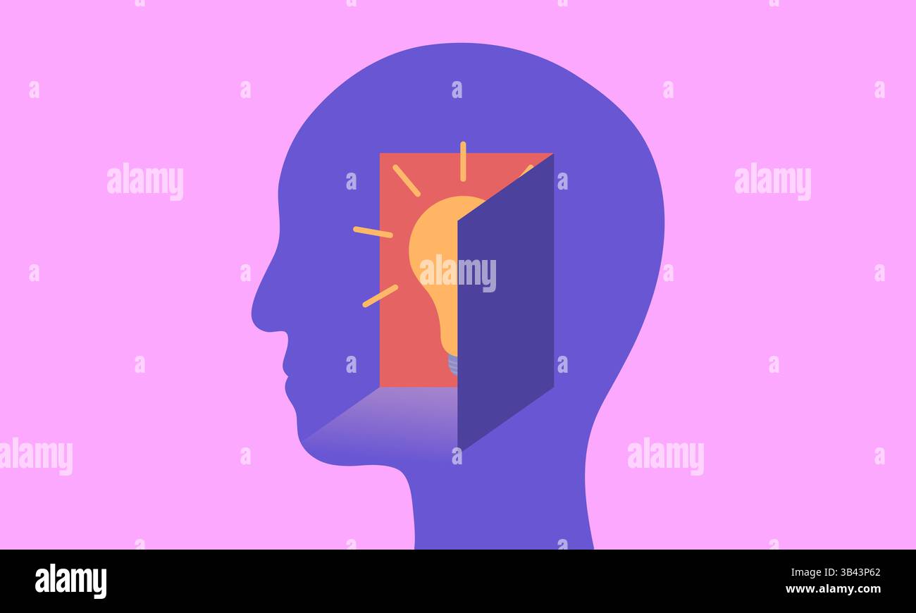Vector concept illustration of inspiration Stock Vector