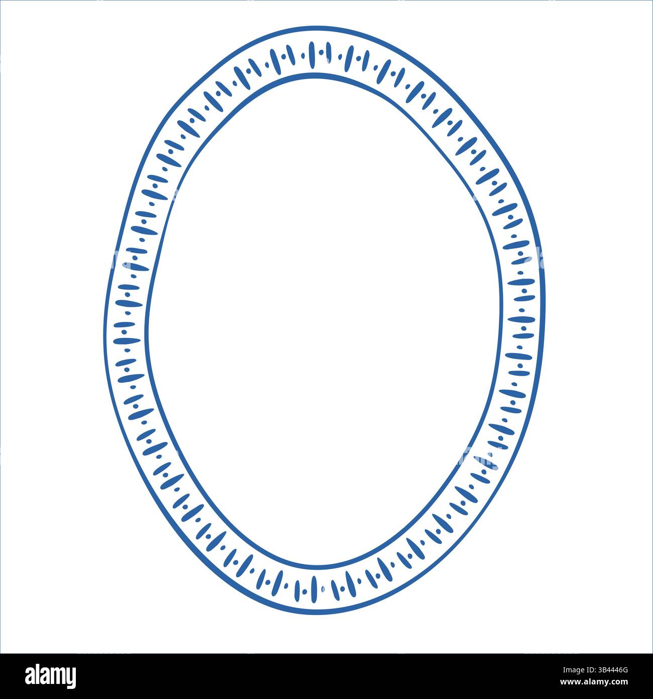 Minimalistic dashed dotted frame for invitations and greeting cards with empty space on white background Stock Vector