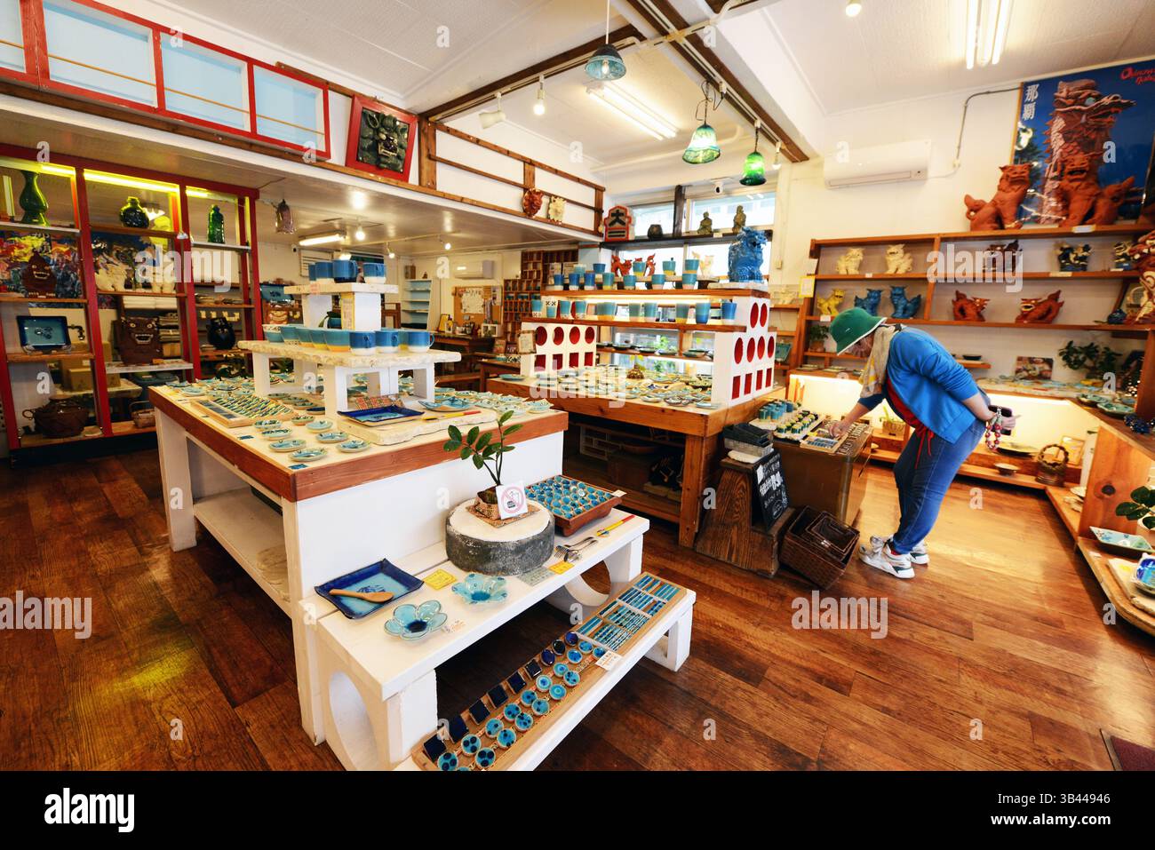 Tsuboya A pottery shop on Tsuboya Yachimun Street in Naha, Okinawa, Japan Stock ...
