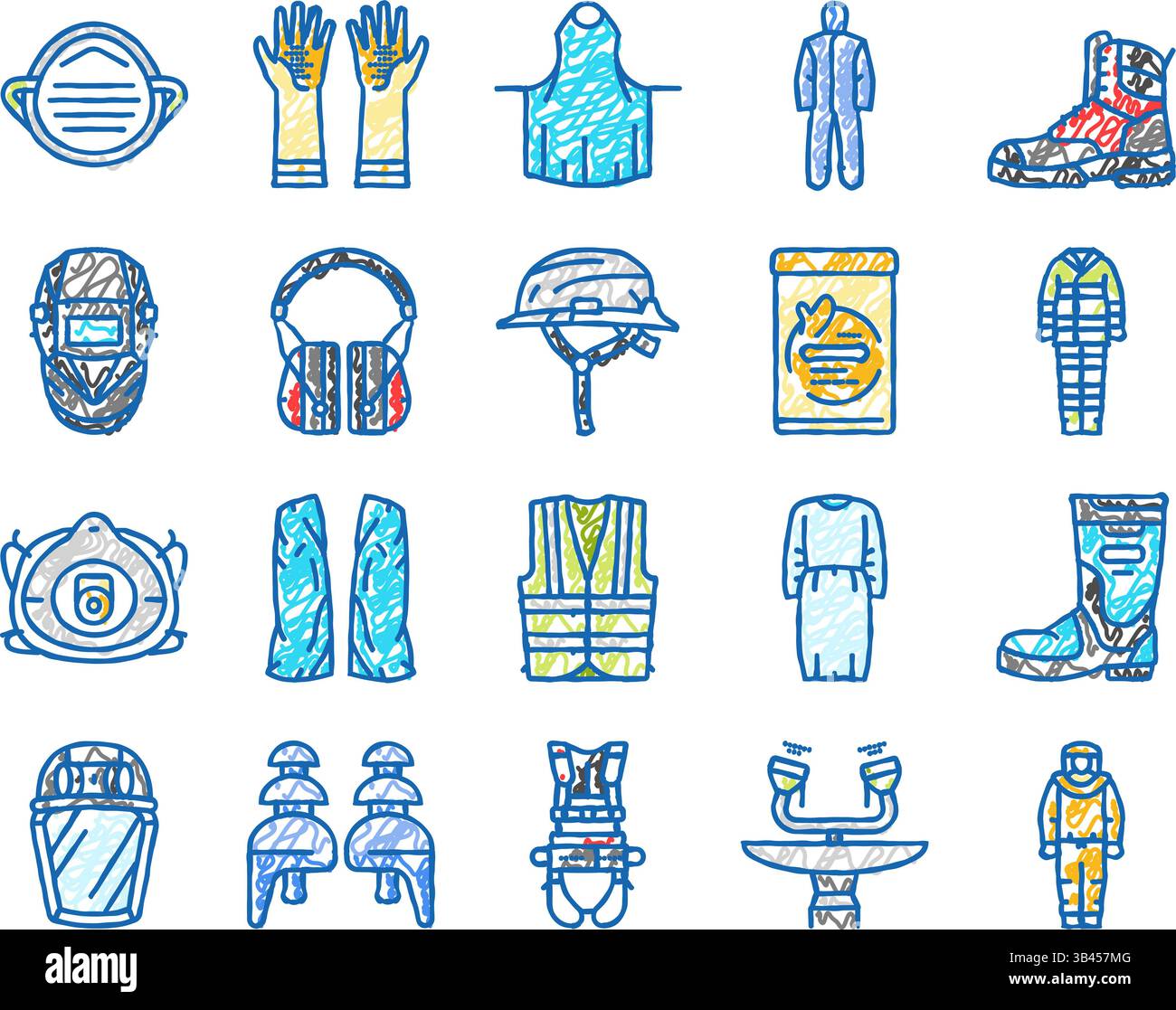 Ppe personal protective equipment kit Stock Vector Images - Alamy