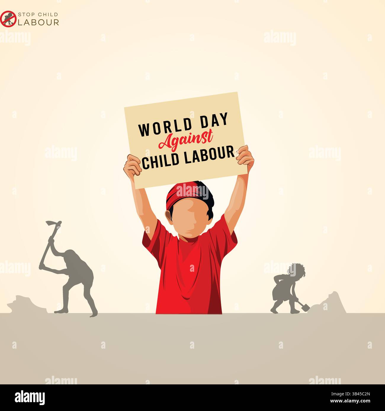 world day against child labour Poster | child labour Day Poster Stock ...