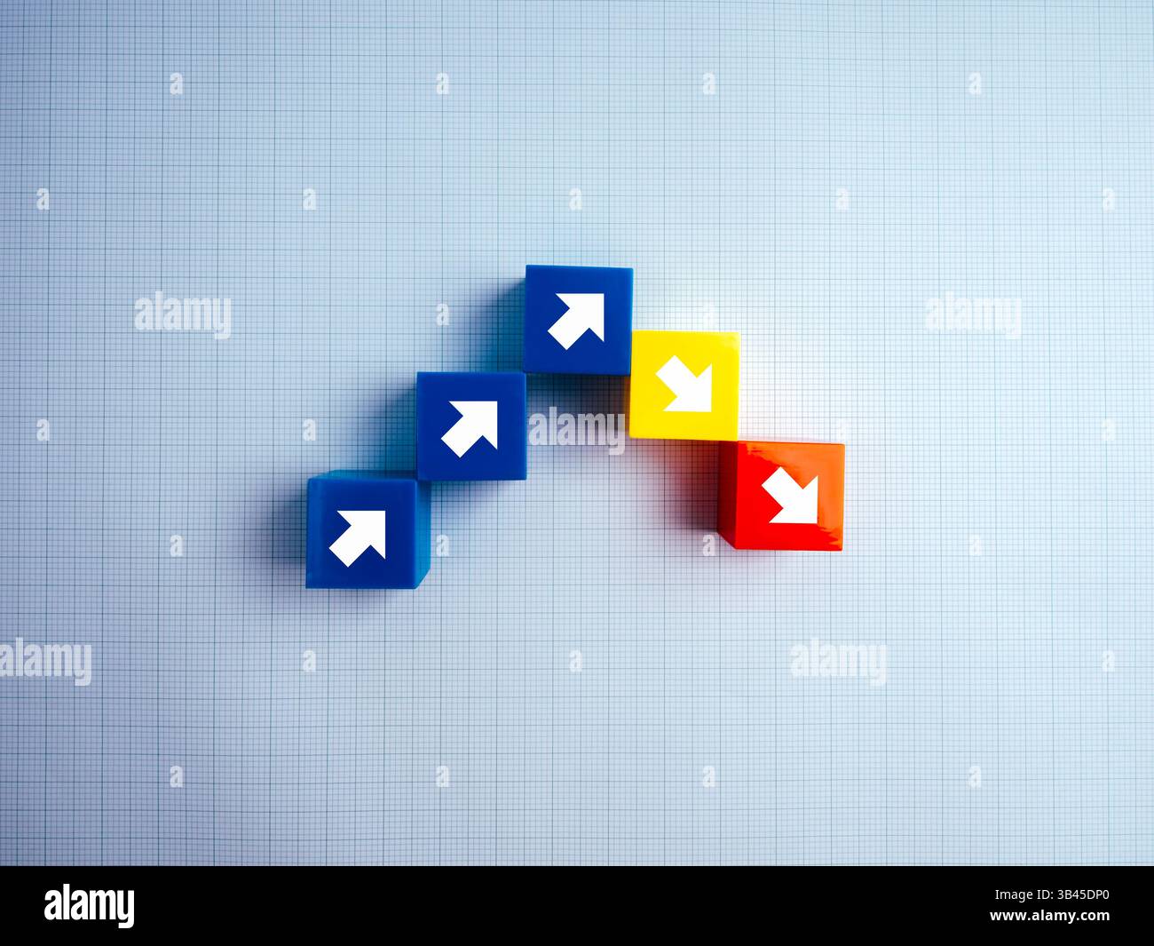 Down graph hi-res stock photography and images - Alamy