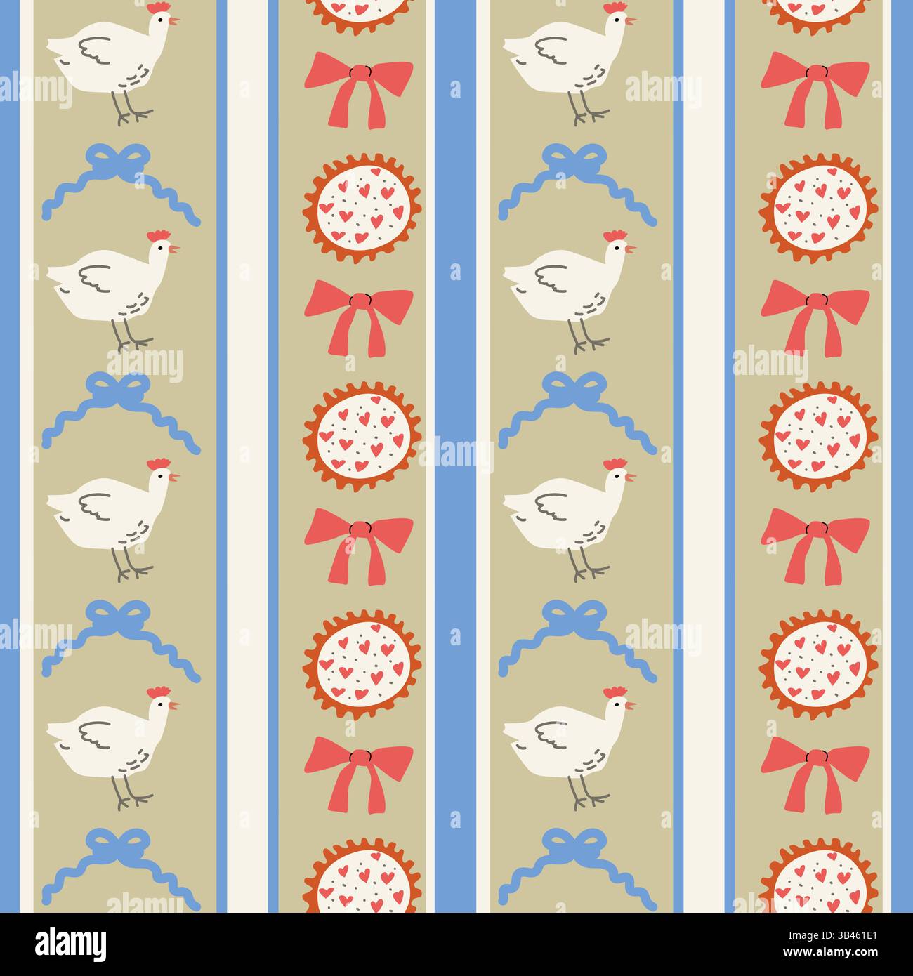 Charming cottage decor patterns for creative designs and crafts. Stock Vector