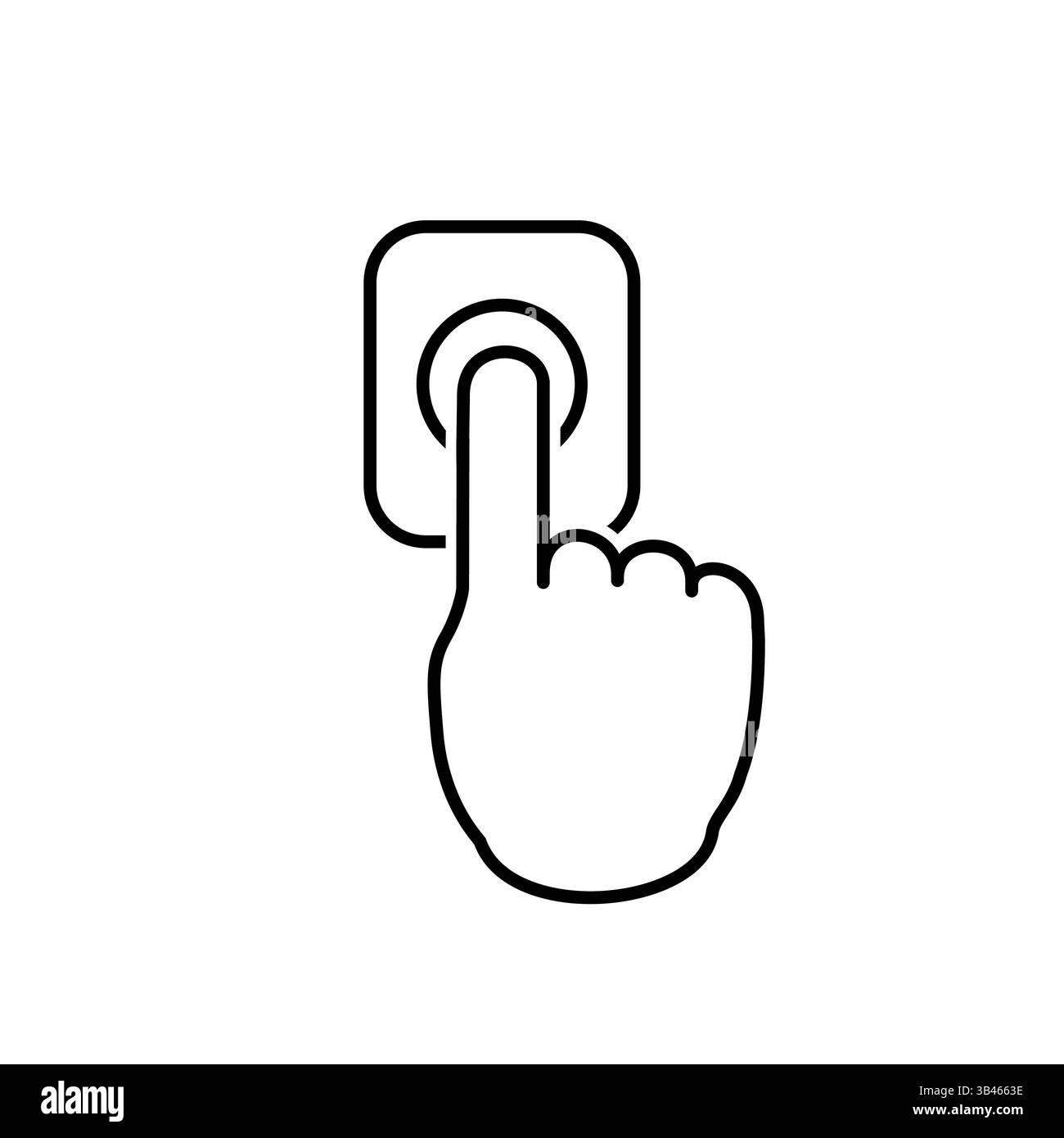 Wireless doorbell push button Stock Vector Images - Alamy