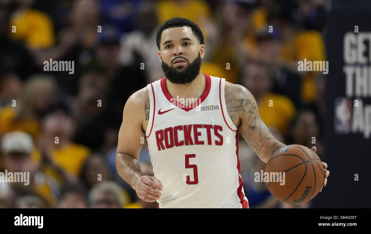 Houston Rockets guard Fred VanVleet against the Golden State Warriors