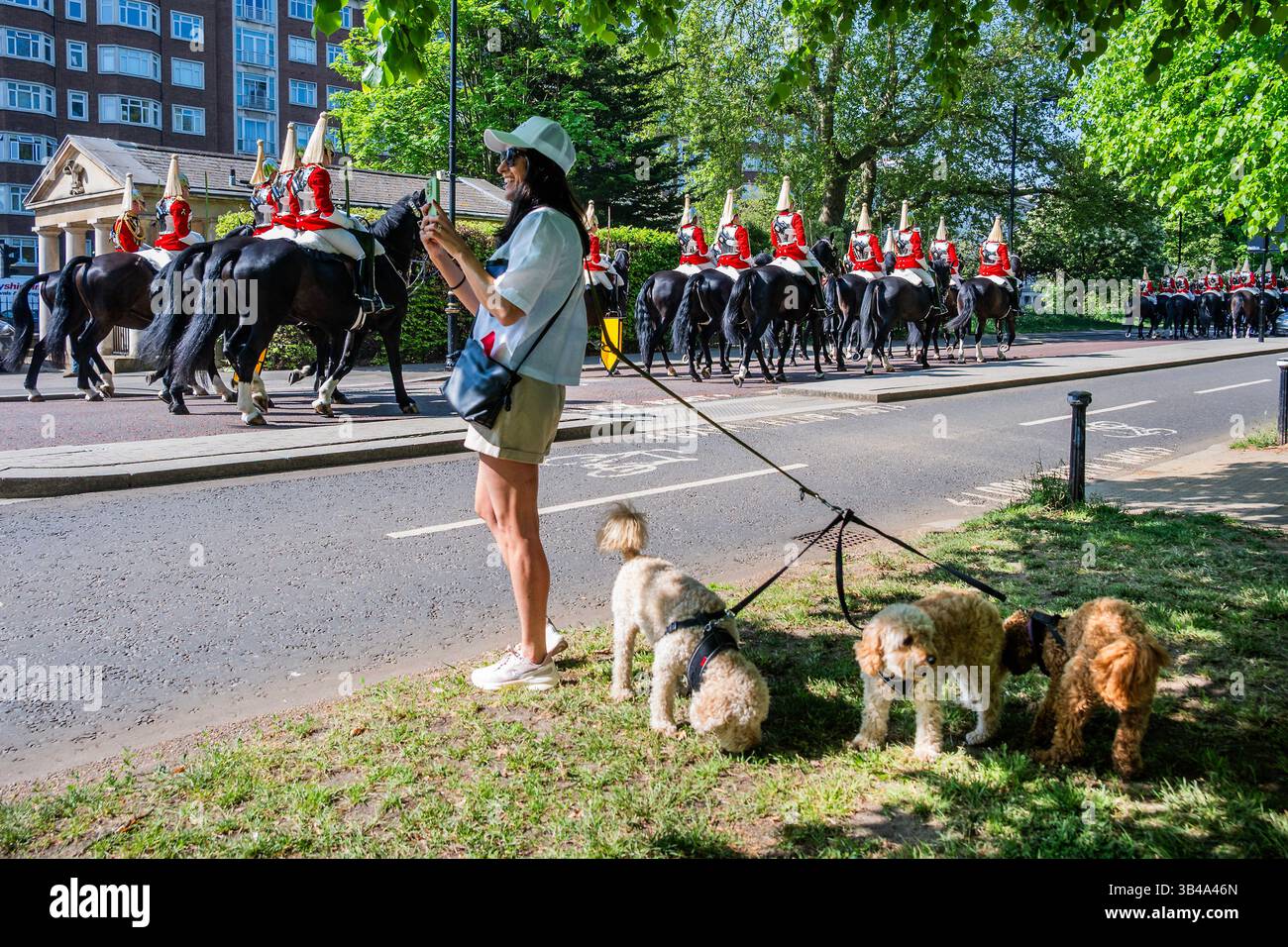 London, UK. 30th Apr, 2025. The Household Cavalry Mounted Regiment, the ...