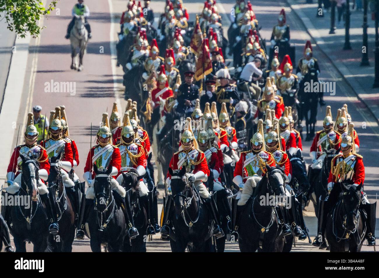London, UK. 30 Apr 2025. The Household Cavalry Mounted Regiment, the ...