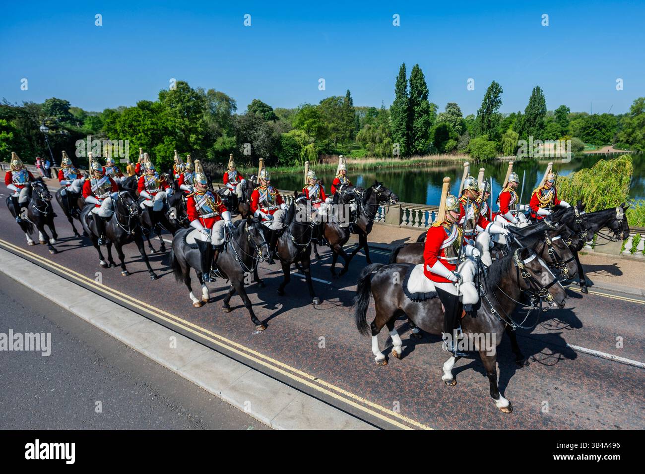 London, UK. 30th Apr, 2025. The Household Cavalry Mounted Regiment, the ...