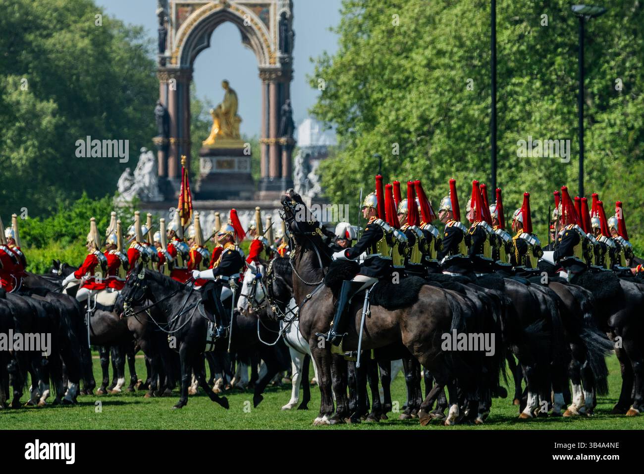London, UK. 30th Apr, 2025. The Household Cavalry Mounted Regiment, the ...