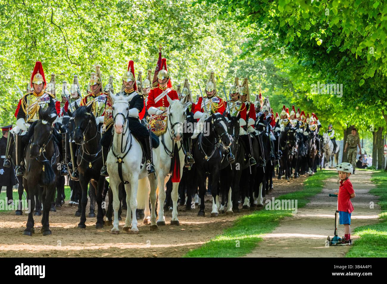 London, UK. 30th Apr, 2025. The Household Cavalry Mounted Regiment, the ...