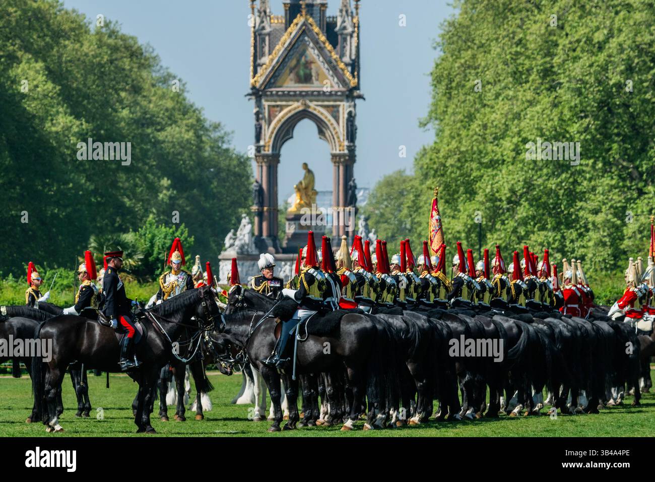 London, UK. 30th Apr, 2025. The Household Cavalry Mounted Regiment, the ...