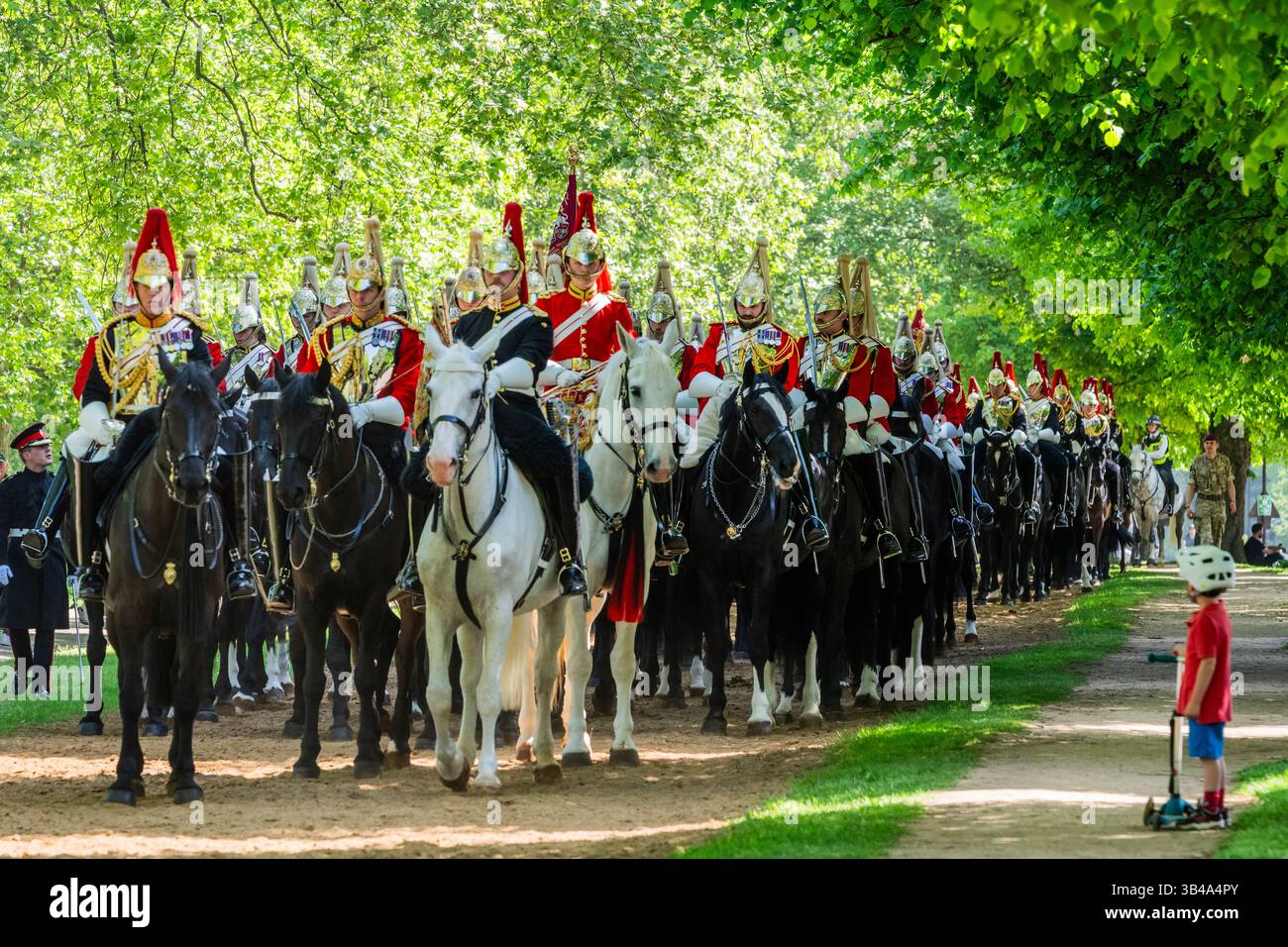 London, UK. 30th Apr, 2025. The Household Cavalry Mounted Regiment, the ...