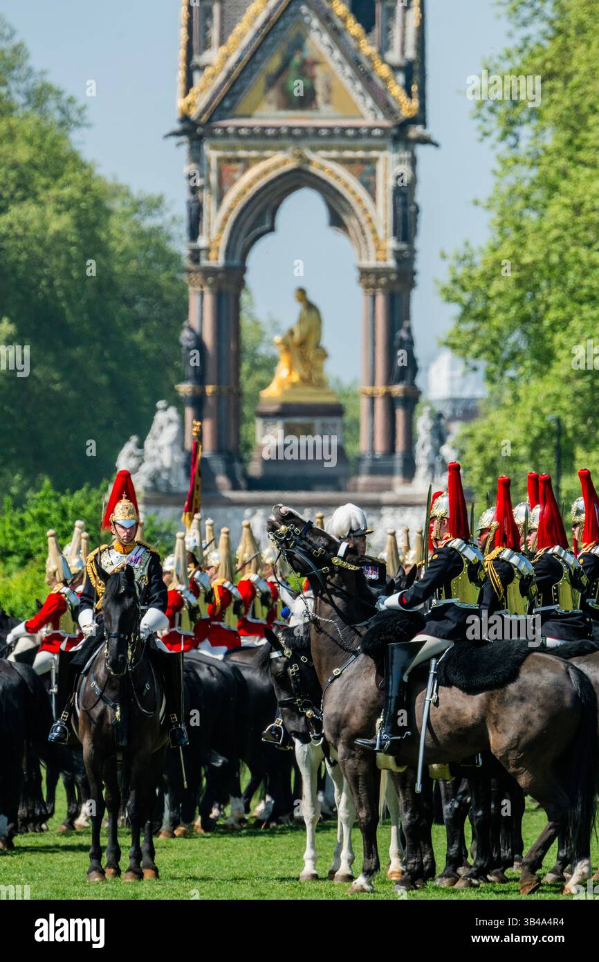 London, UK. 30th Apr, 2025. The Household Cavalry Mounted Regiment, the ...