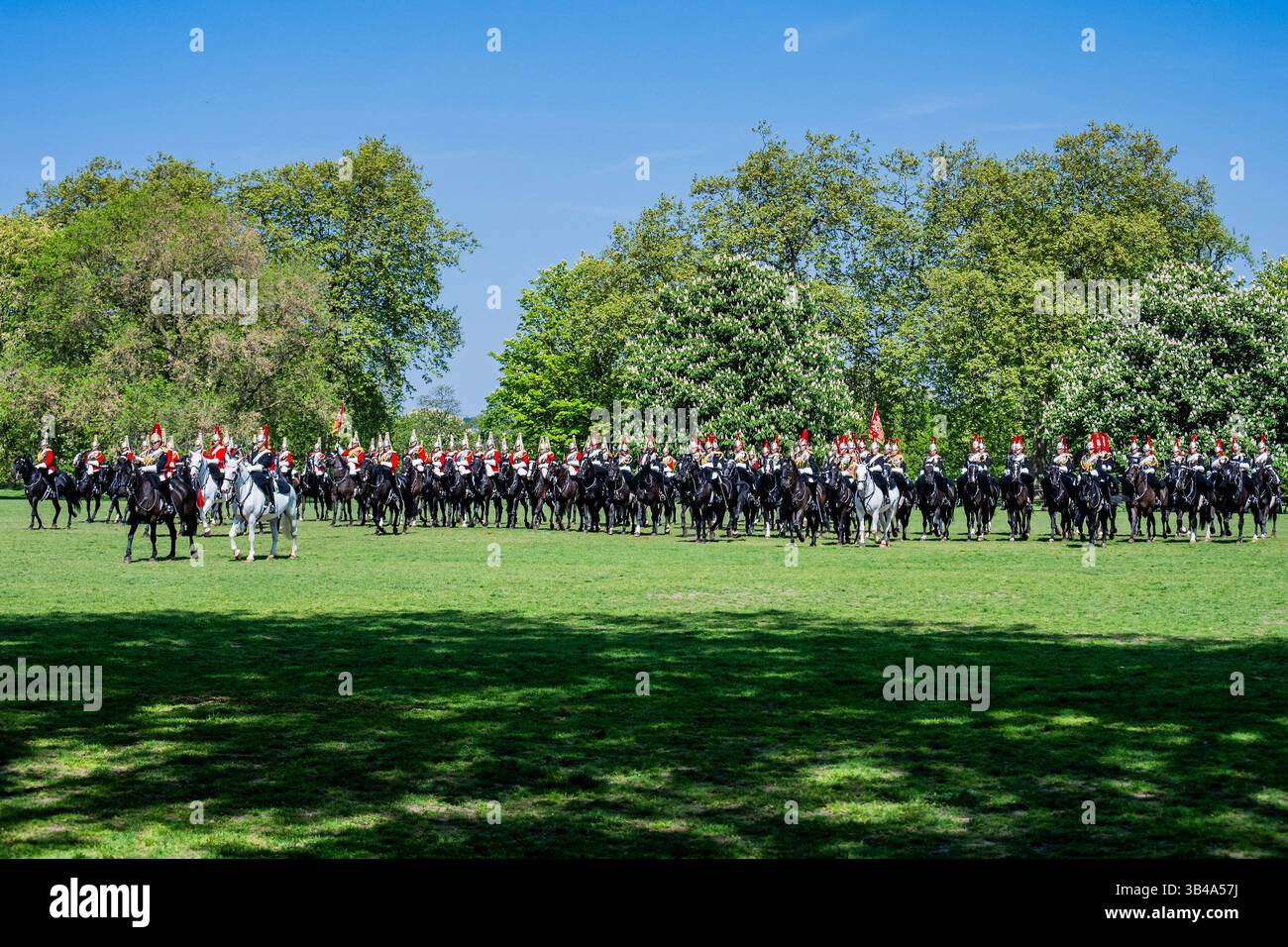 London, UK. 30th Apr, 2025. The Household Cavalry Mounted Regiment, the ...
