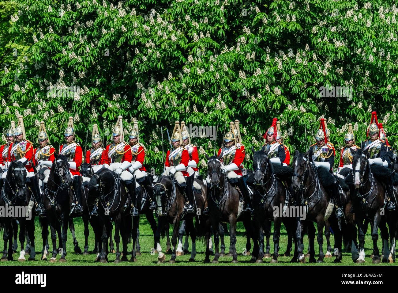 London, UK. 30th Apr, 2025. The Household Cavalry Mounted Regiment, the ...