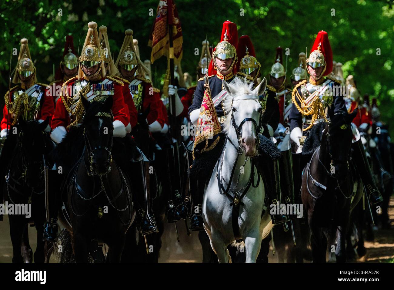 London, UK. 30th Apr, 2025. The Household Cavalry Mounted Regiment, the ...