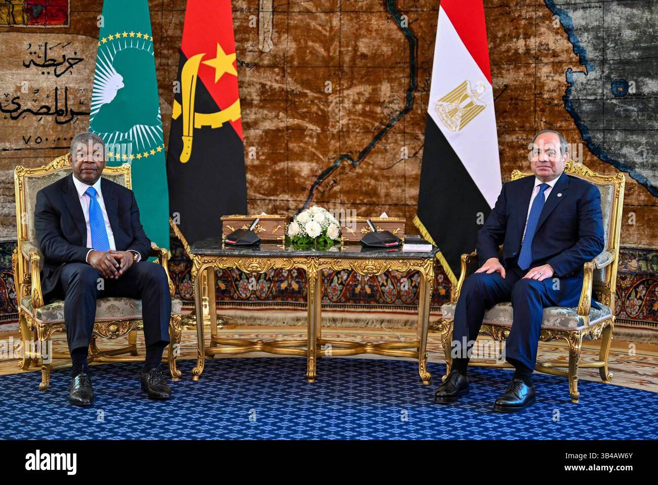 Egyptian President Abdel Fattah el-Sisi receives Angolan President João ...