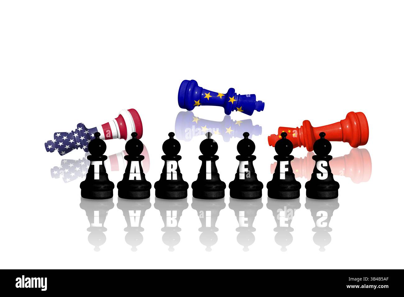 USA, EU and China trade war. China, EU and United States of America ...