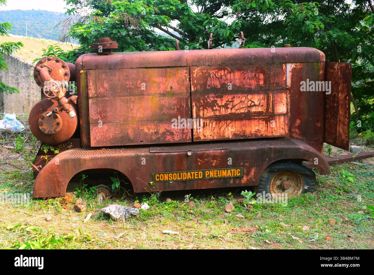 vintage rusty engine old vehicle generated Stock Photo - Alamy