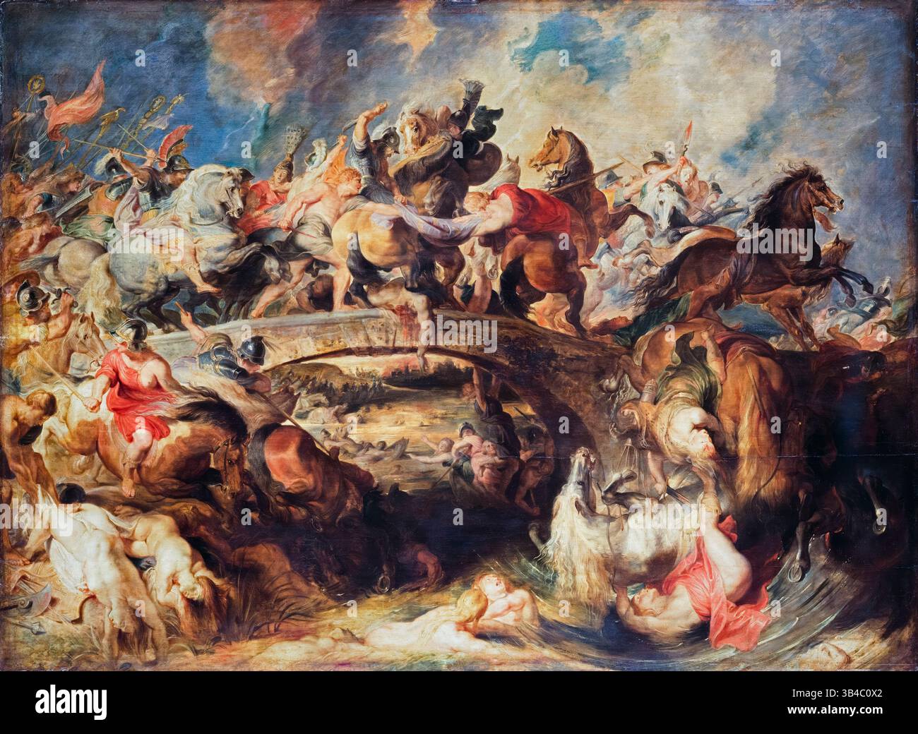 Peter Paul Rubens, The Battle of the Amazons, painting in oil on wood ...