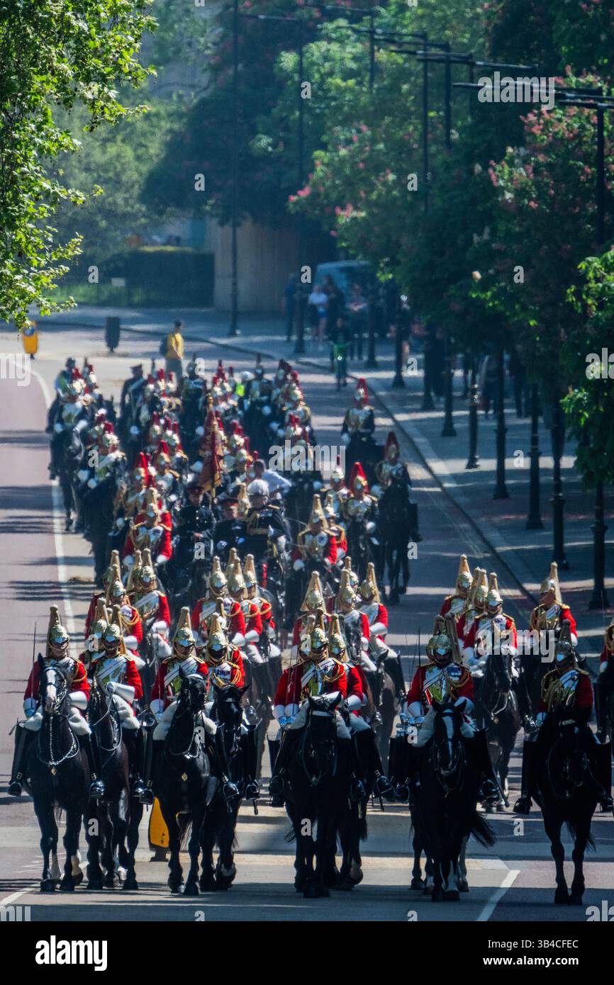 London, UK. 30th Apr, 2025. The Household Cavalry Mounted Regiment, the ...