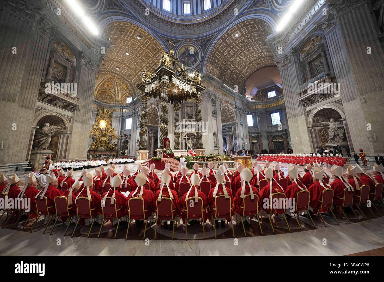 Cardinals attend a mass on the fifth of nine days of mourning for late ...
