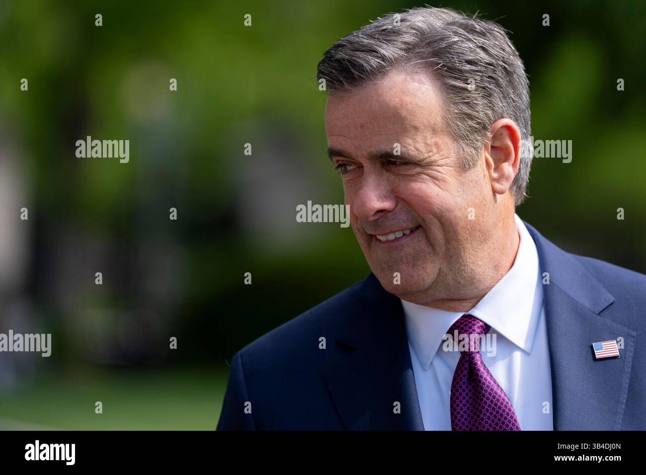 CIA Director John Ratcliffe departs after a television interview at the ...