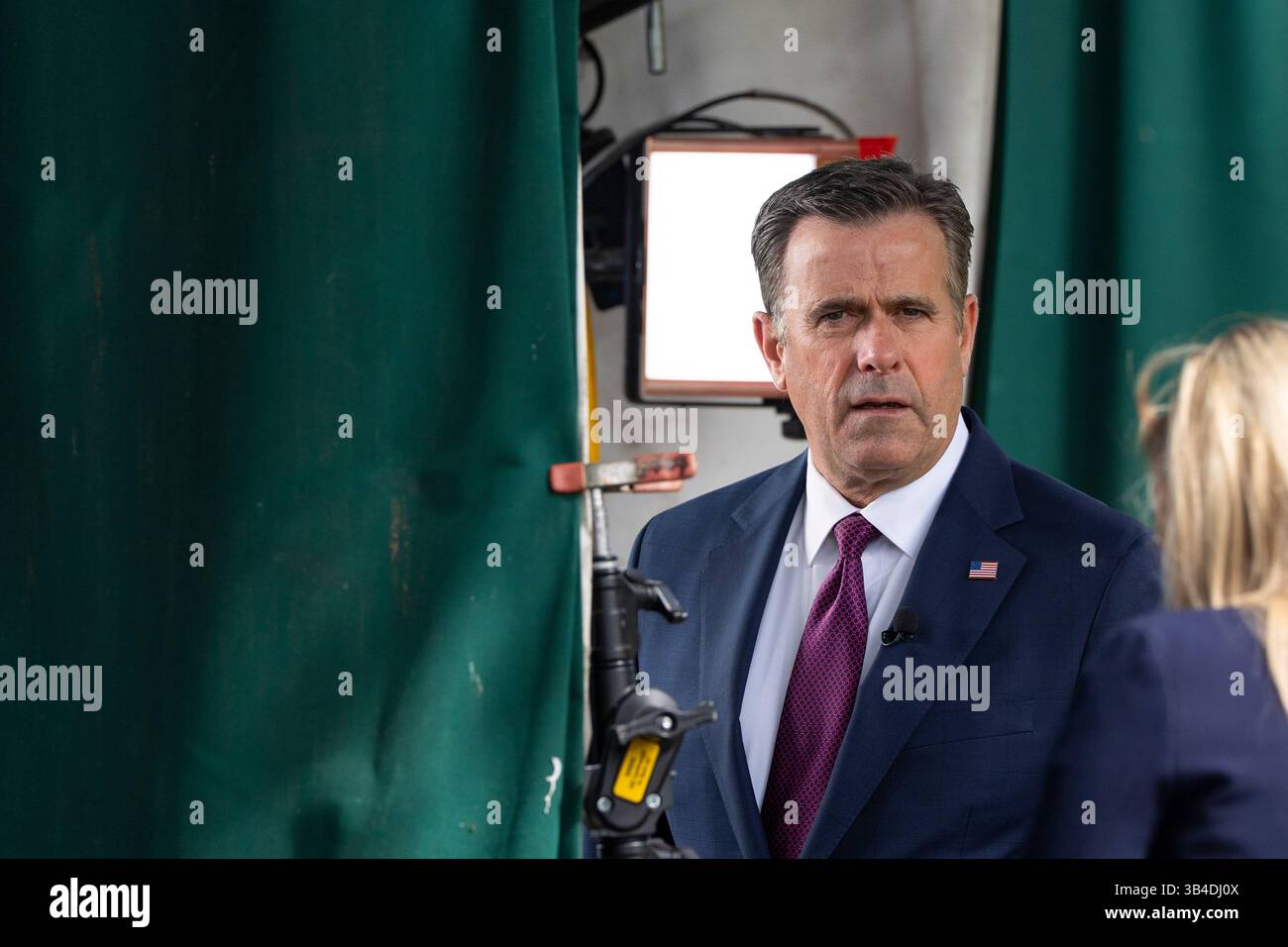 CIA Director John Ratcliffe prepares to do a television interview at ...