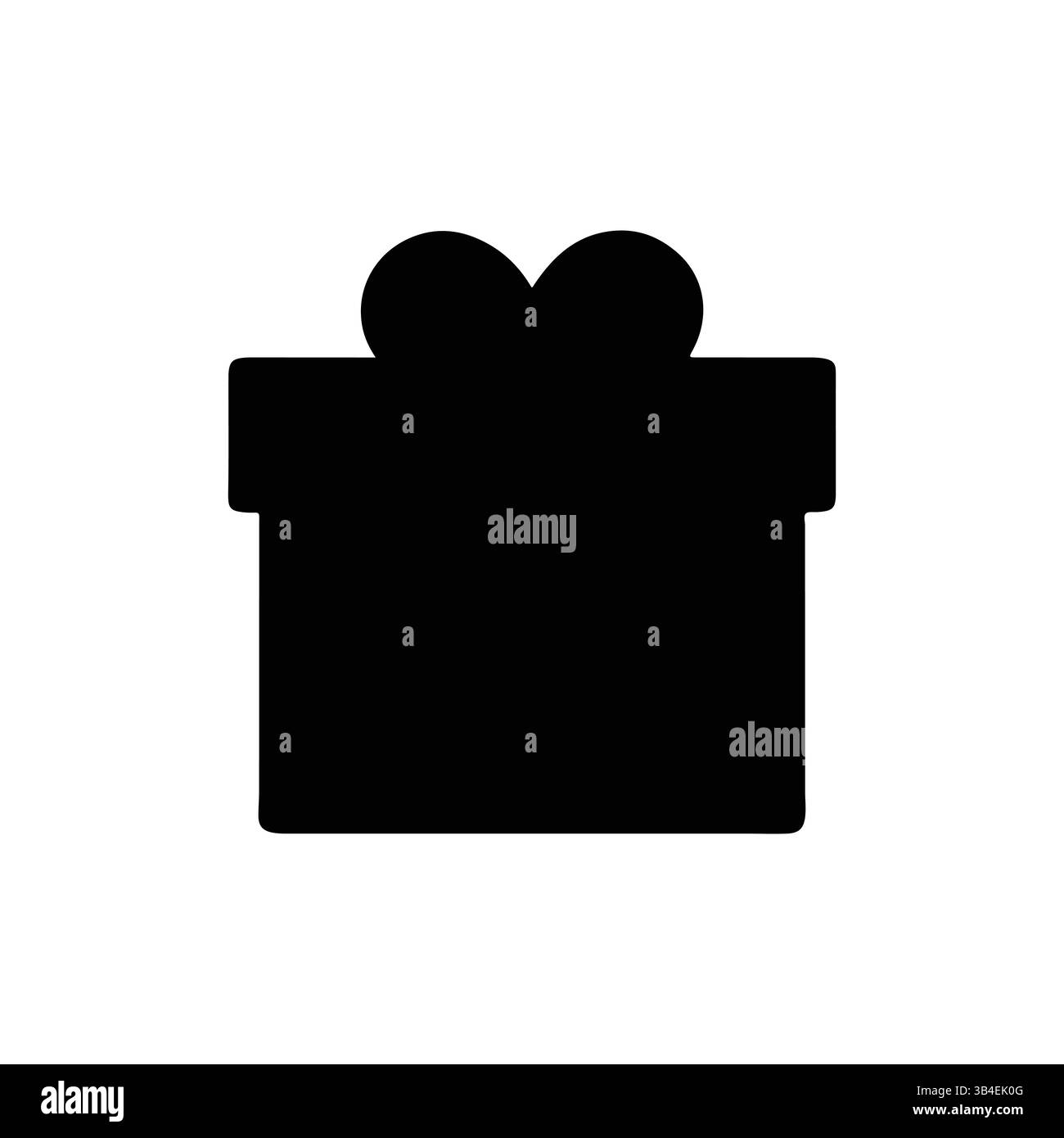 Giftbox silhouette icon vector isolated on white background Stock Vector