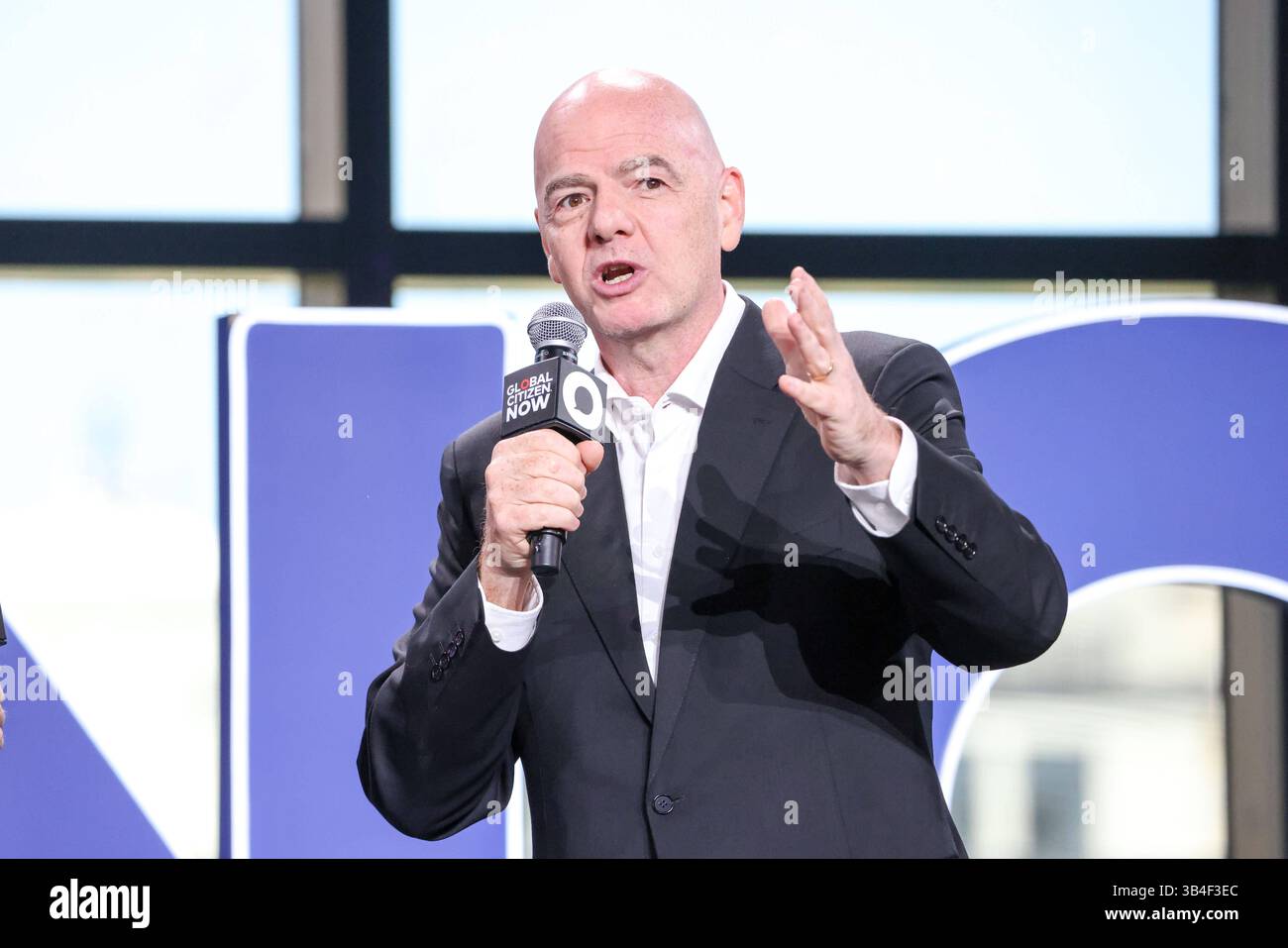 Global Citizen NOW in New York City Gianni Infantino speaks onstage
