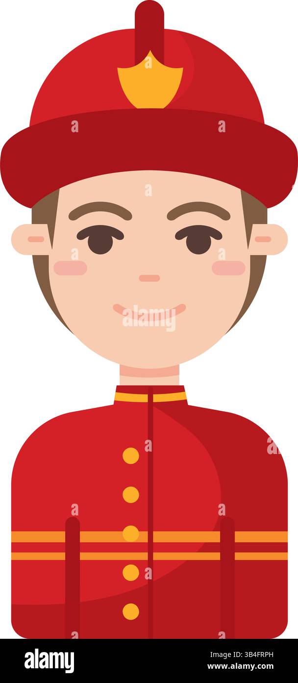 Cartoon firefighter man. Vector illustration Stock Vector Image & Art ...