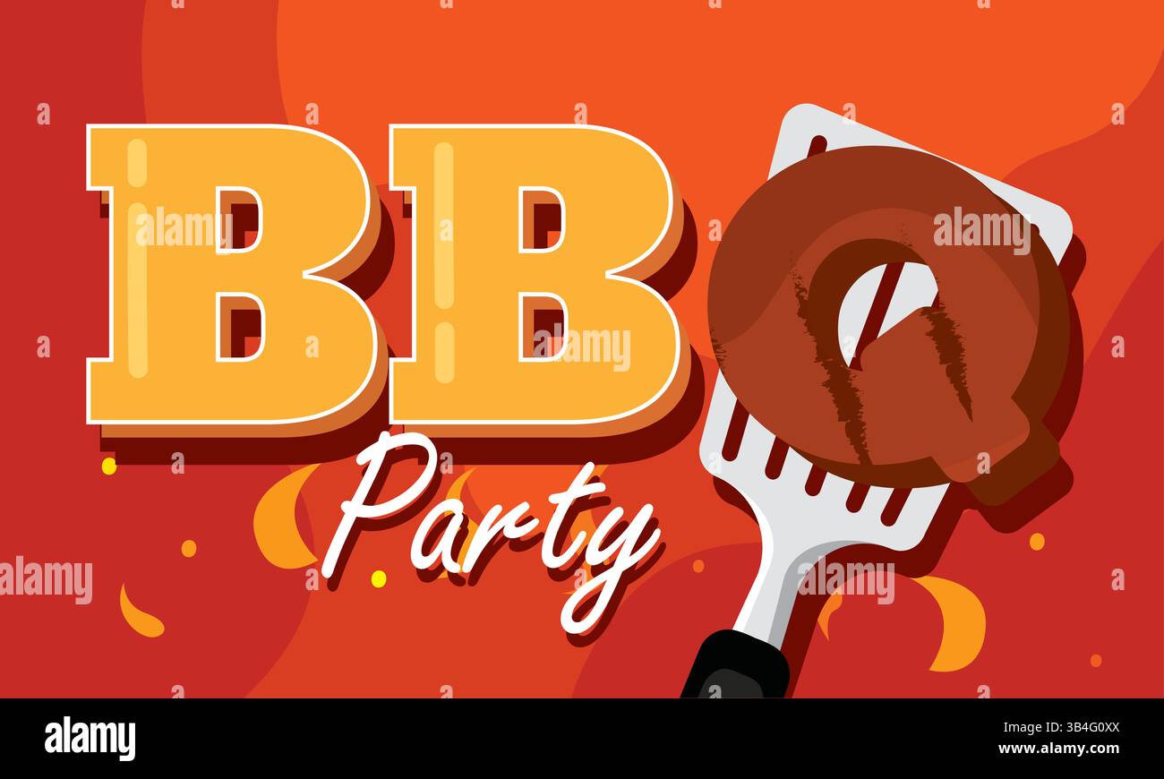 BBQ spatula meat design. Vector illustration Stock Vector Image & Art ...