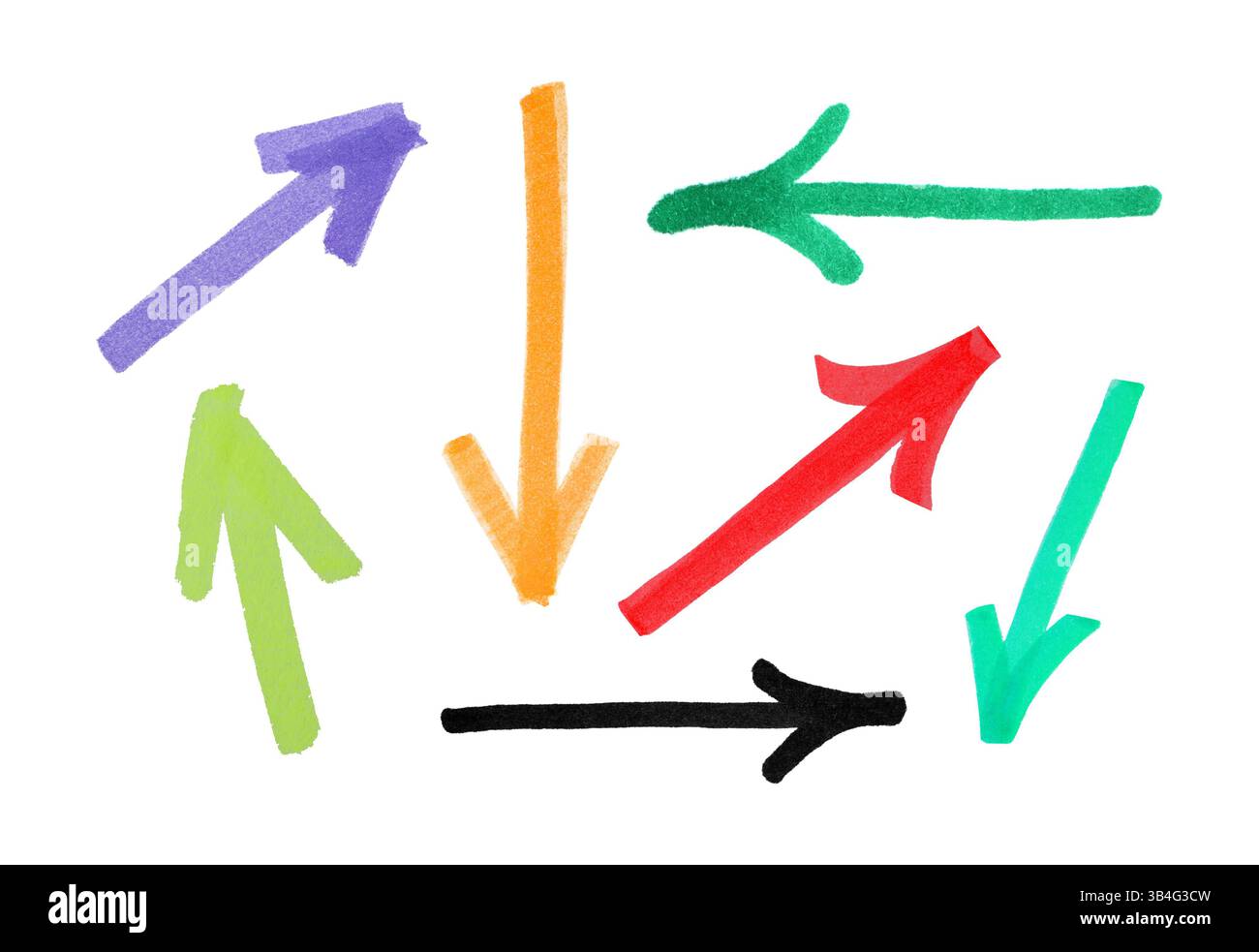Set of different arrows isolated on white Stock Photo - Alamy