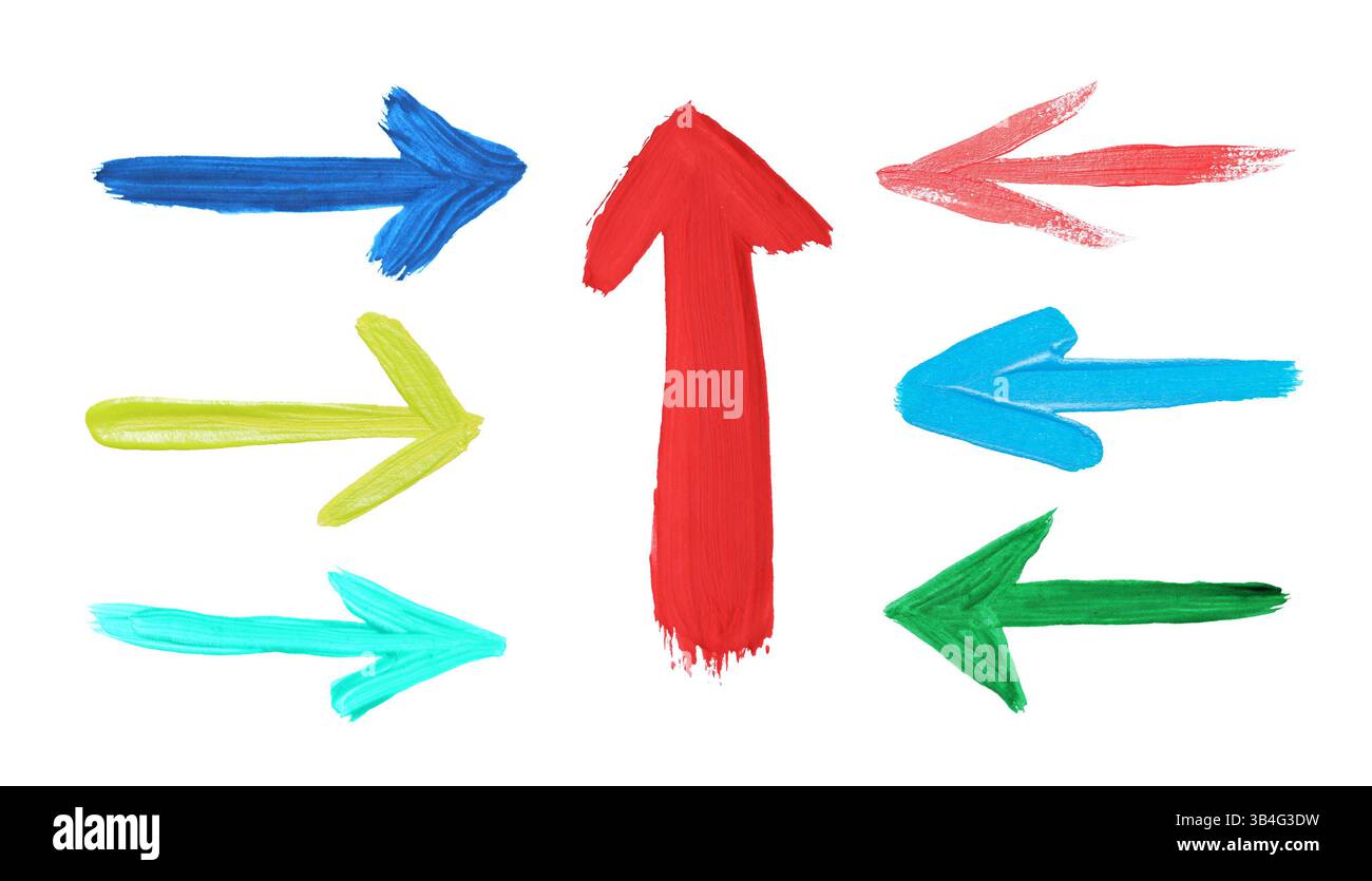 Set of different arrows isolated on white Stock Photo - Alamy