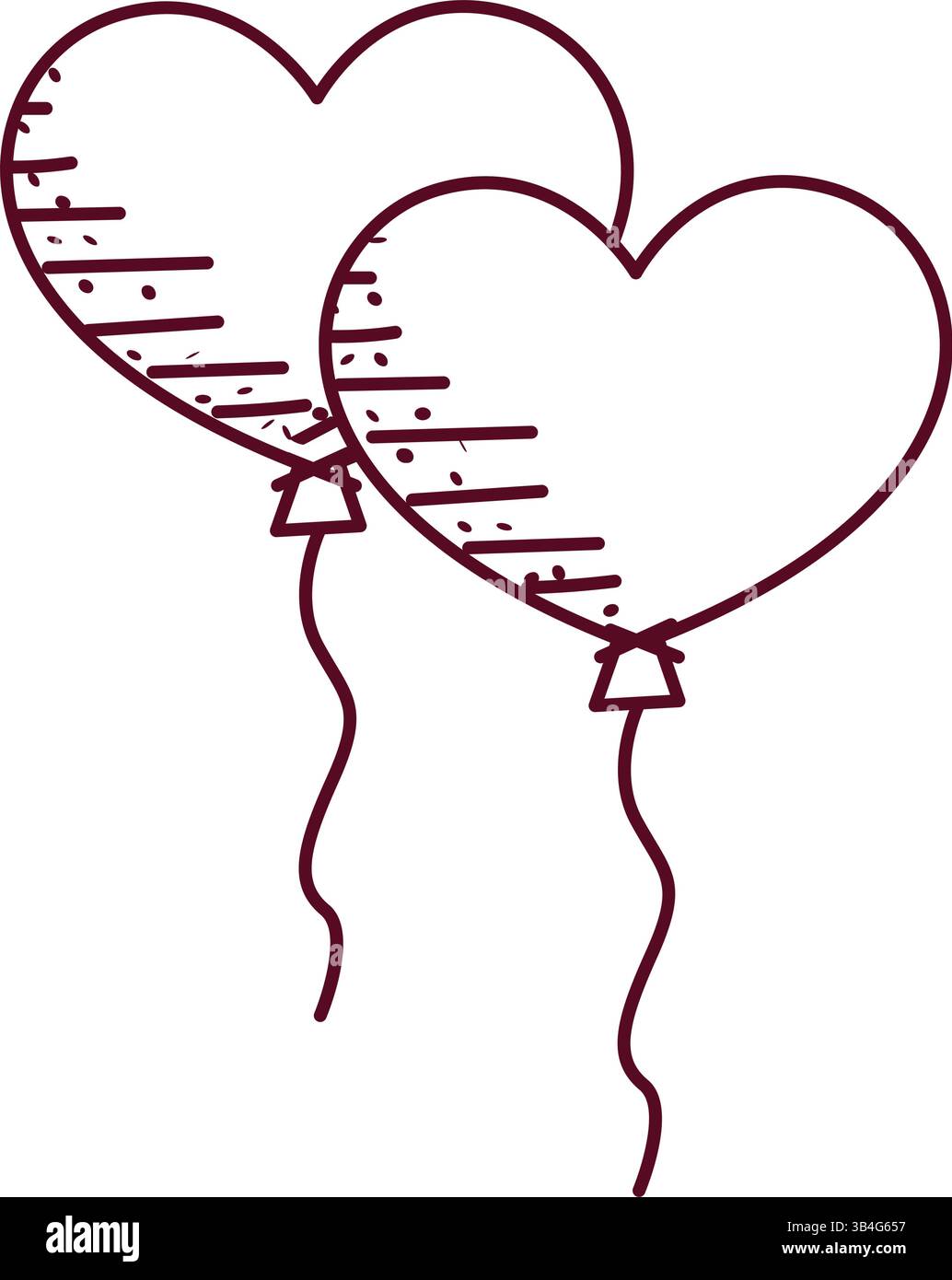 Heart shaped balloons. Vector illustration Stock Vector Image & Art - Alamy