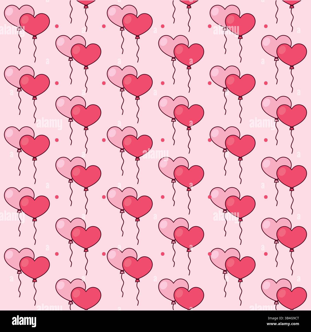 Heart balloons romantic. Vector illustration Stock Vector Image & Art ...