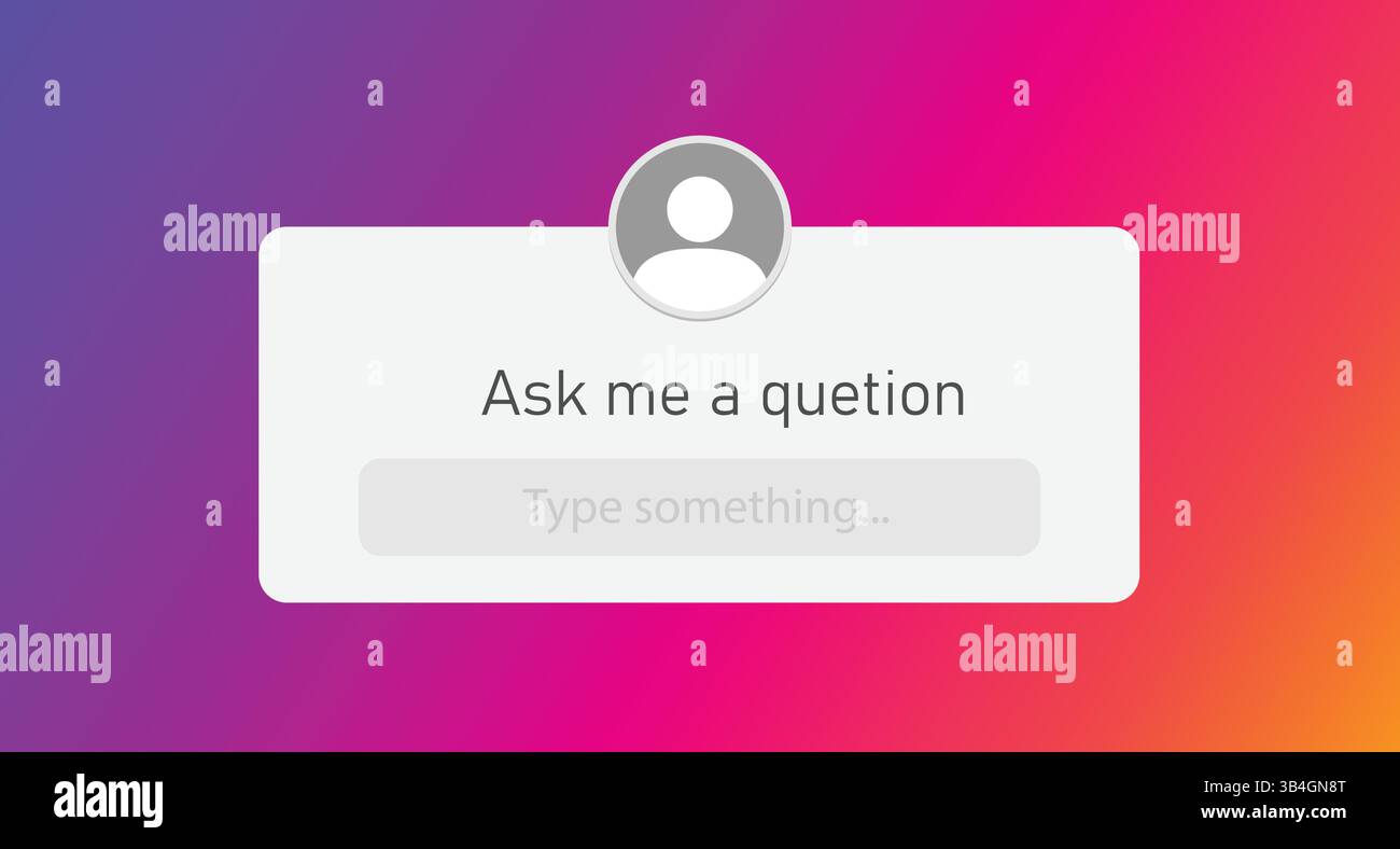 An interactive social media chat interface with a vibrant gradient background for better UX Stock Vector