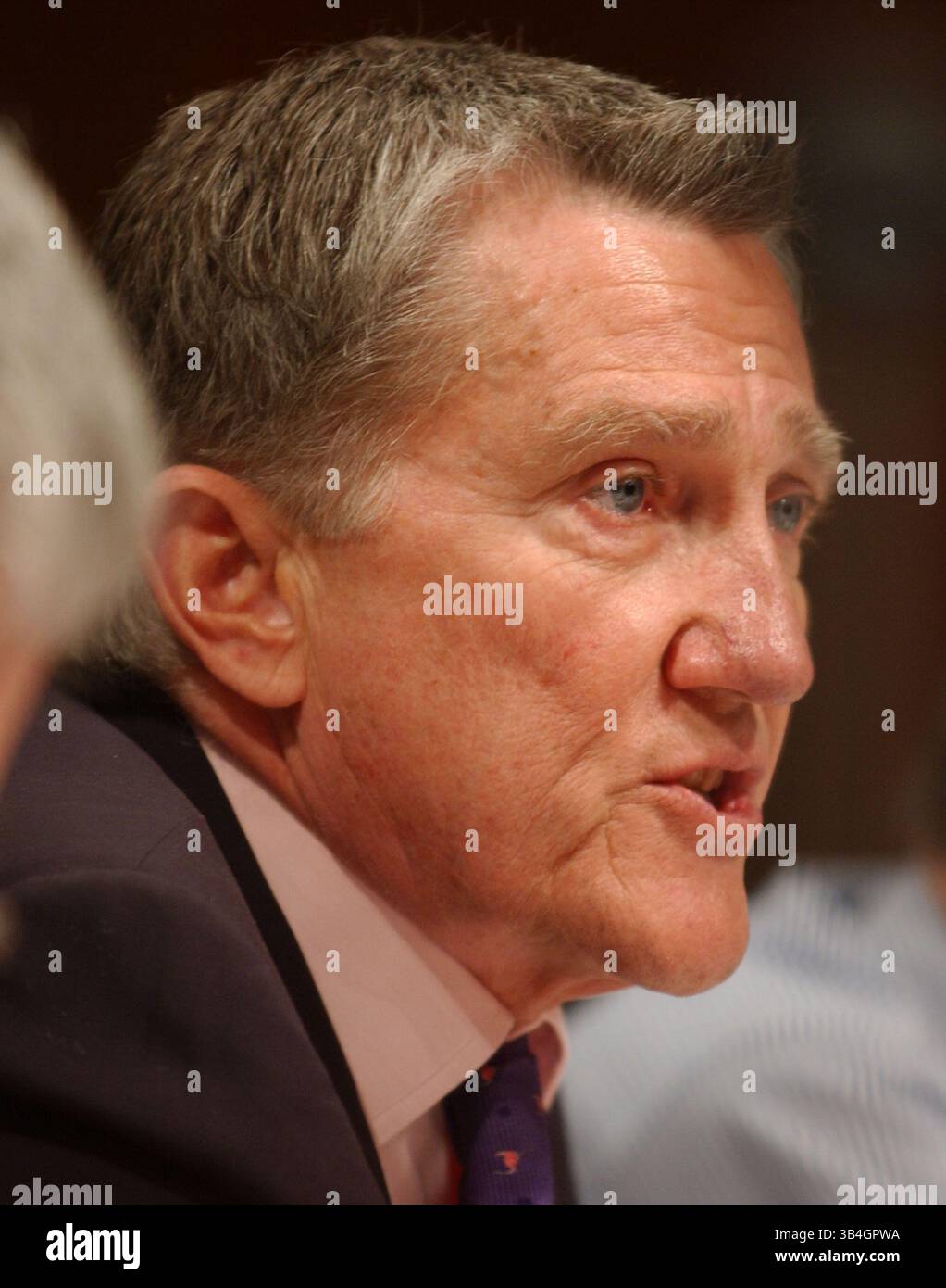 April 8, 2004 - Washington, District of Columbia, United States of America - Washington, DC - April 8, 2004 -- Commissioner John F. Lehman, questions Doctor Condoleezza Rice, National Security Advisor, during her testimony before the 9/11 Commission in Washington, D.C. on April 8, 2004..Credit: Ron Sachs / CNP.[RESTRICTION: No New York Metro or other Newspapers within a 75 mile radius of New York City] (Credit Image: © Ron Sachs/CNP via ZUMA Wire) Stock Photo