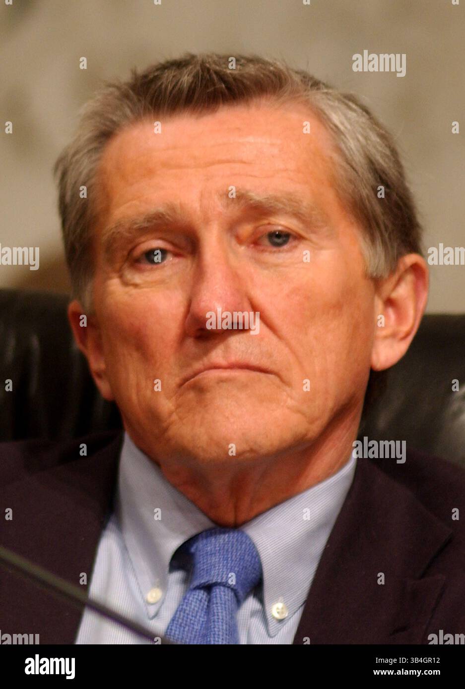 April 13, 2004 - Washington, District of Columbia, United States of America - Washington, D.C. - April 13, 2004 --  National Commission on Terrorist Attacks Upon the United States (the 9-11 Commission) Commissioner John F. Lehman listens to the testimony of Thomas J. Pickard in Washington, DC on April 13, 2004..Credit: Ron Sachs / CNP.[RESTRICTION: No New York Metro or other Newspapers within a 75 mile radius of New York City] (Credit Image: © Ron Sachs/CNP via ZUMA Wire) Stock Photo