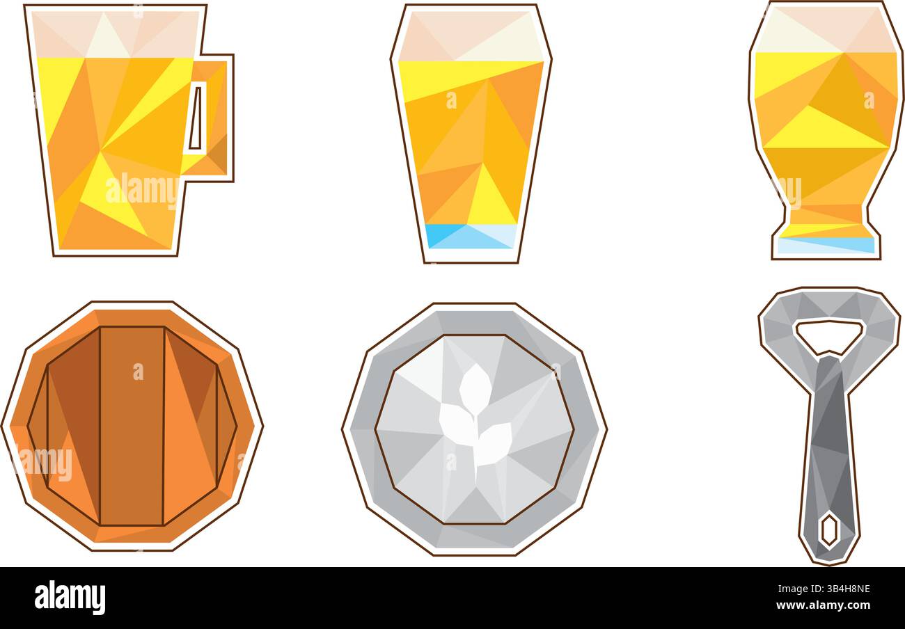 Beer icons collection set. Vector illustration Stock Vector Image & Art ...