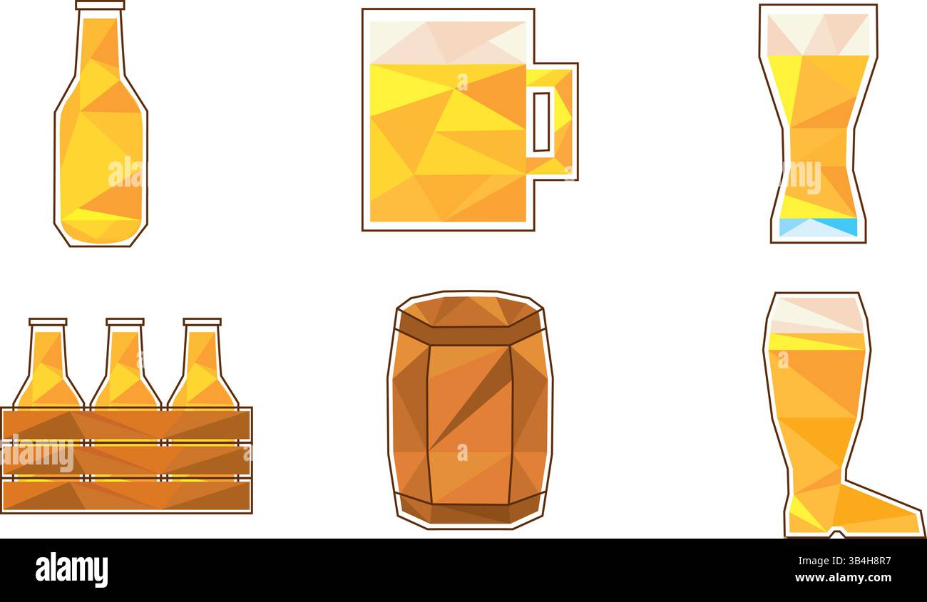 Beer icons collection set. Vector illustration Stock Vector Image & Art ...