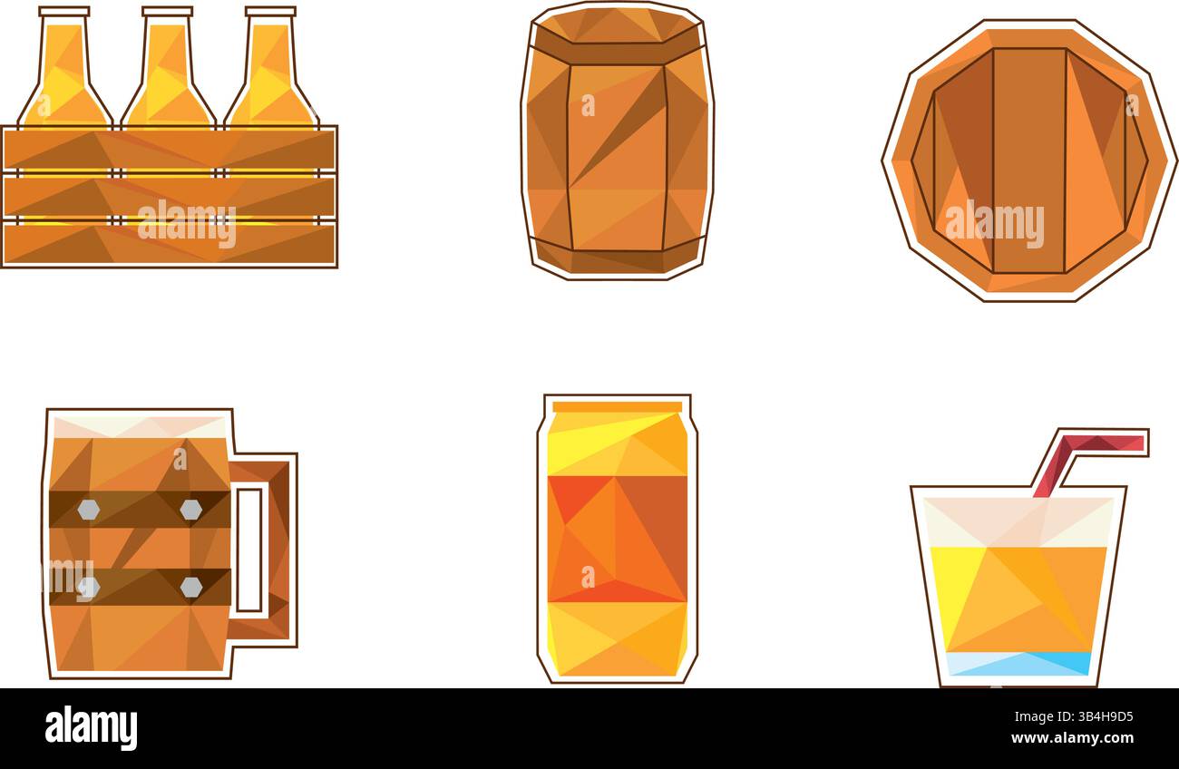 Beer icons collection set. Vector illustration Stock Vector Image & Art ...