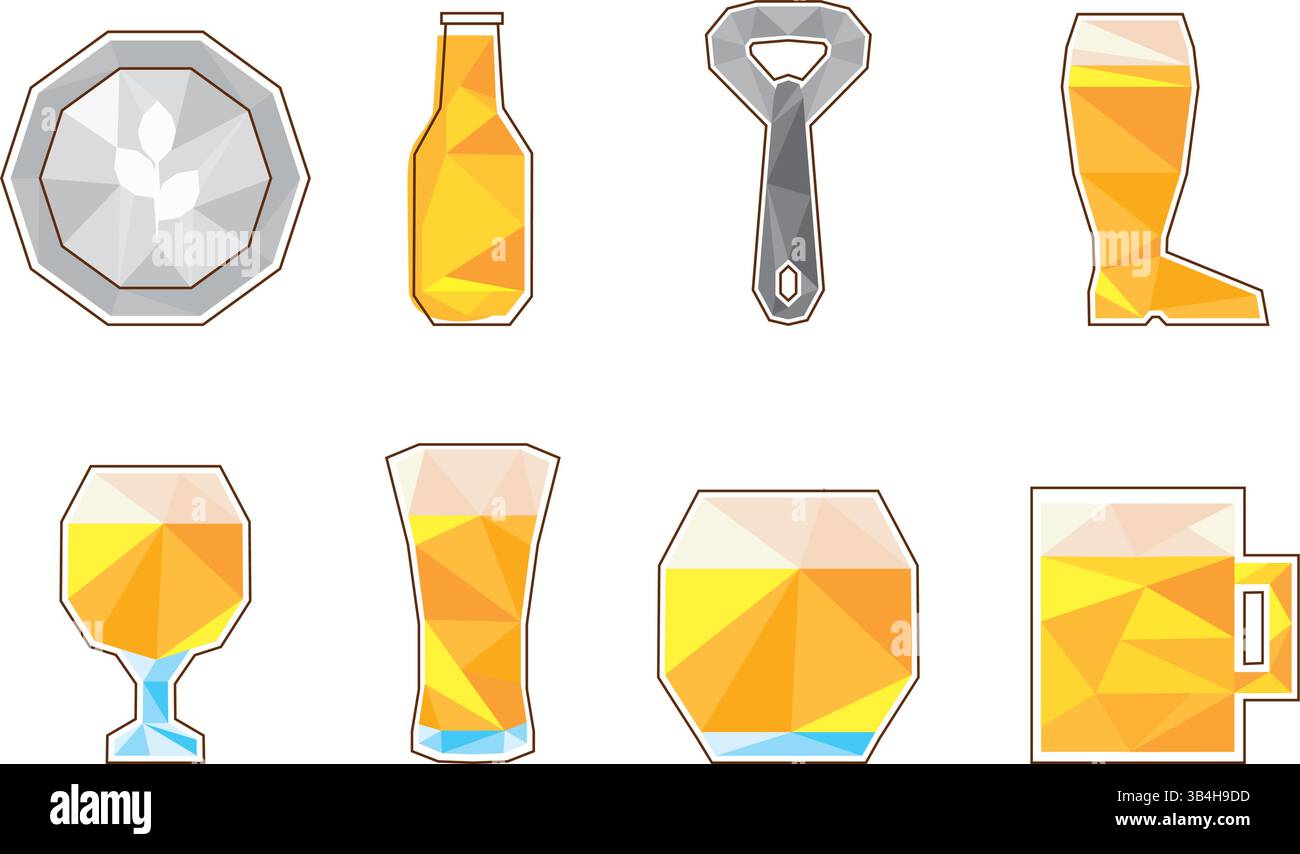 Beer icons collection set. Vector illustration Stock Vector Image & Art ...