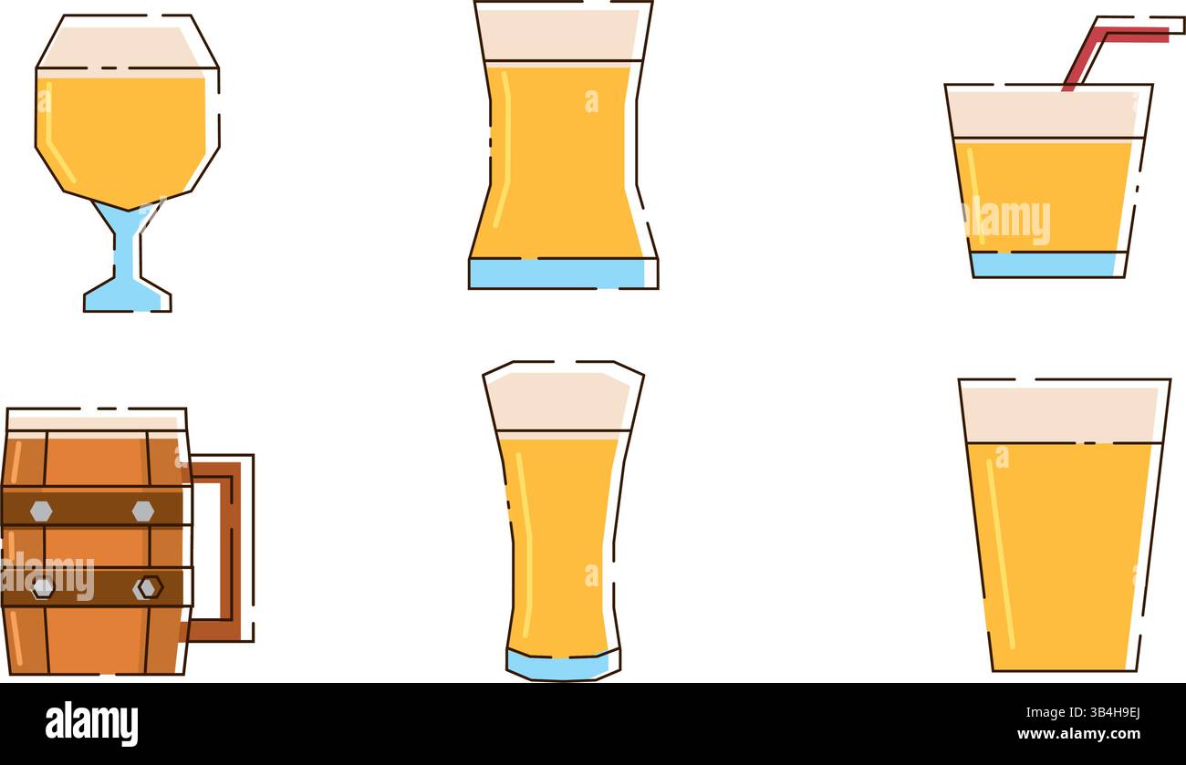 Beer icons collection set. Vector illustration Stock Vector Image & Art ...