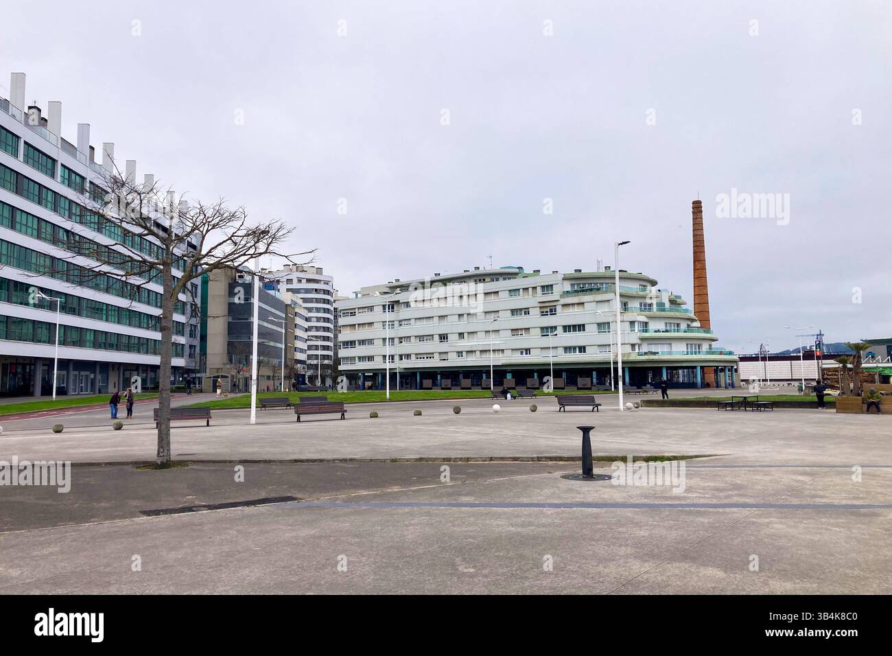 GIJON, SPAIN - APRIL  7, 2025: Gijón is a vibrant coastal city in Asturias, Spain, known for its beaches, culture, and maritime heritage. - Smartphone Captured Stock Image
